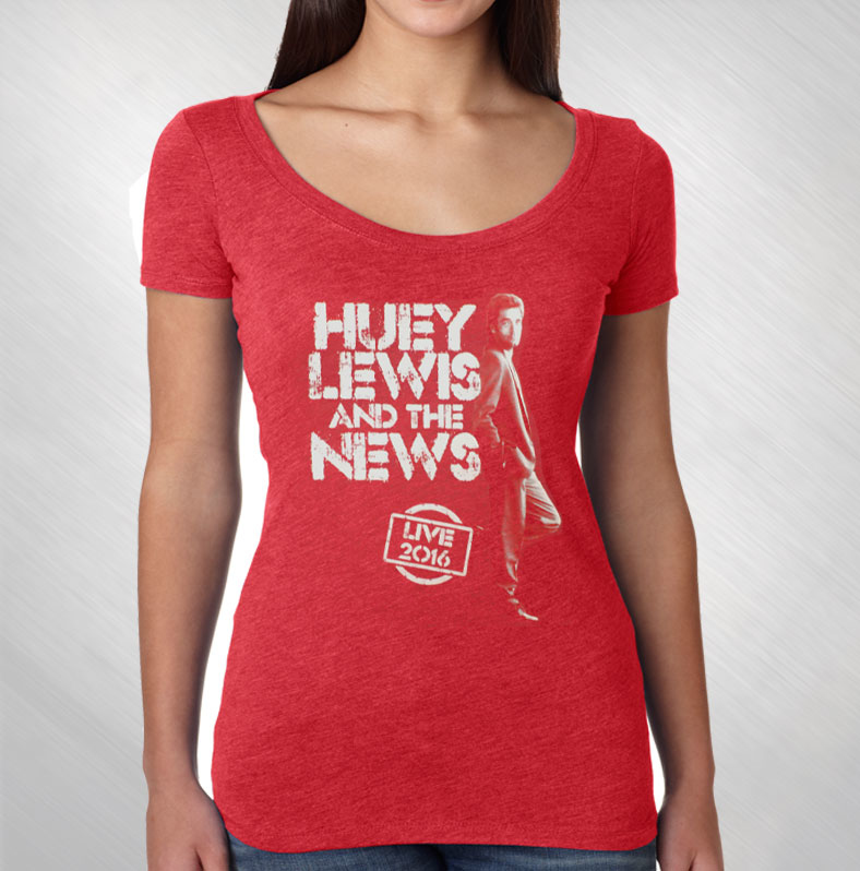 Huey Lewis and The News Store : HLN - Women's Red 2016 Standing